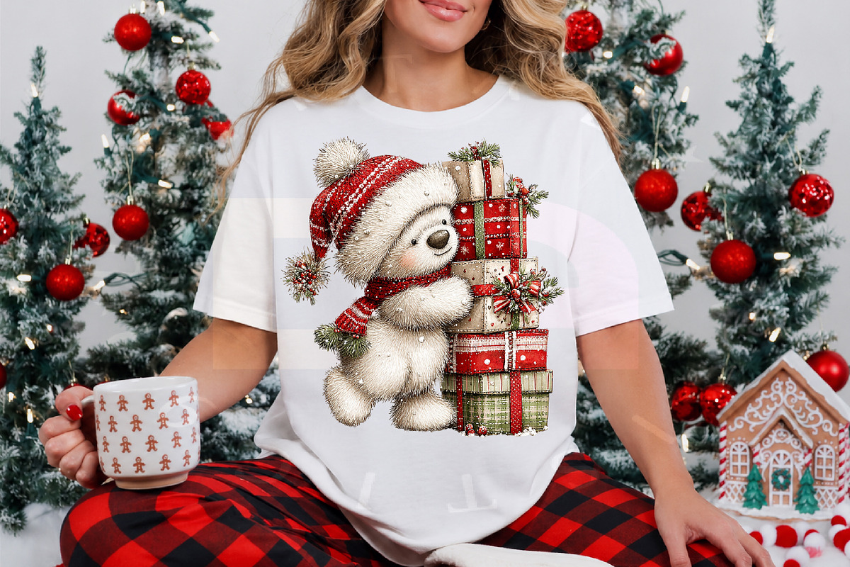 Whimsical Christmas Polar Bear PNG, a Transportation Illustration by Digital Artistic99 (Photo 6 of 7)