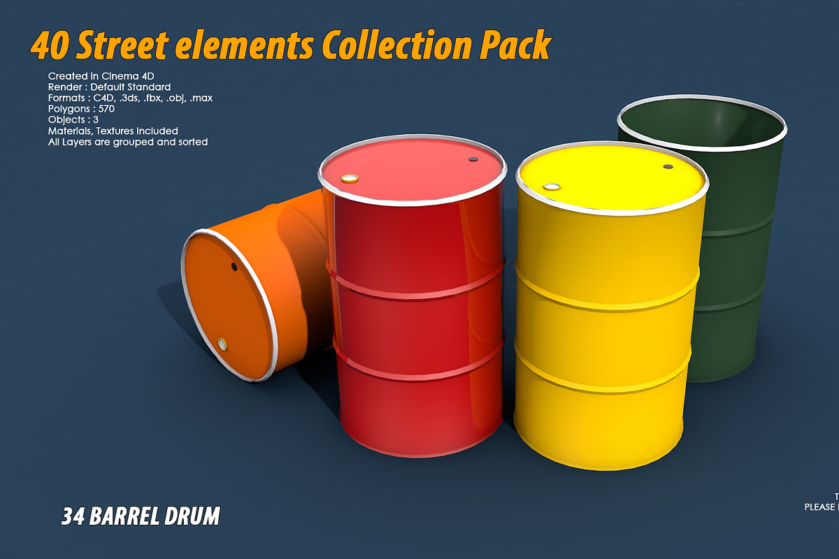 40 Street elements Collection Pack, an Architecture 3D Model by multimedia4ds (Photo 68 of 70)