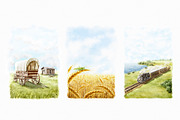 Watercolor postcards, a Food Illustration by Mimomy (Thumbnail 3 of 11)