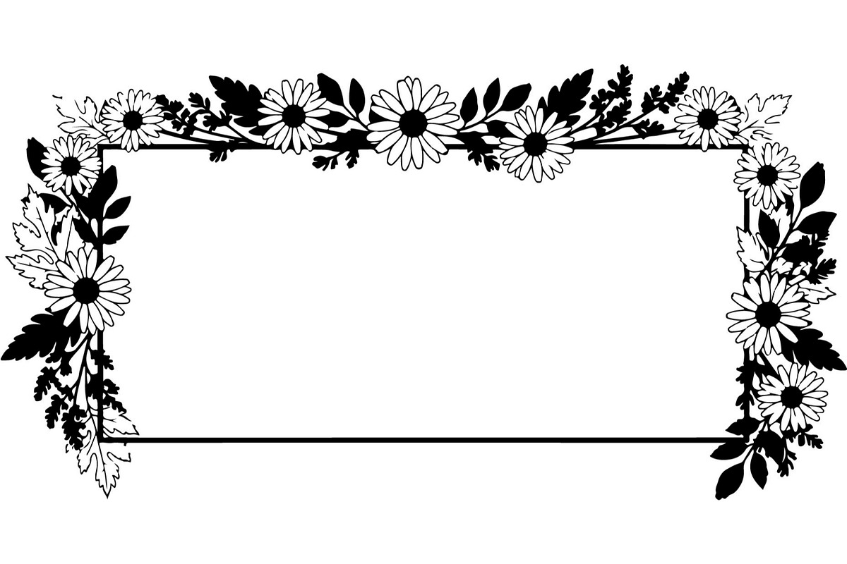 Black Floral Wreath Frame Set, an Illustration by Designer_Momina (Photo 6 of 20)