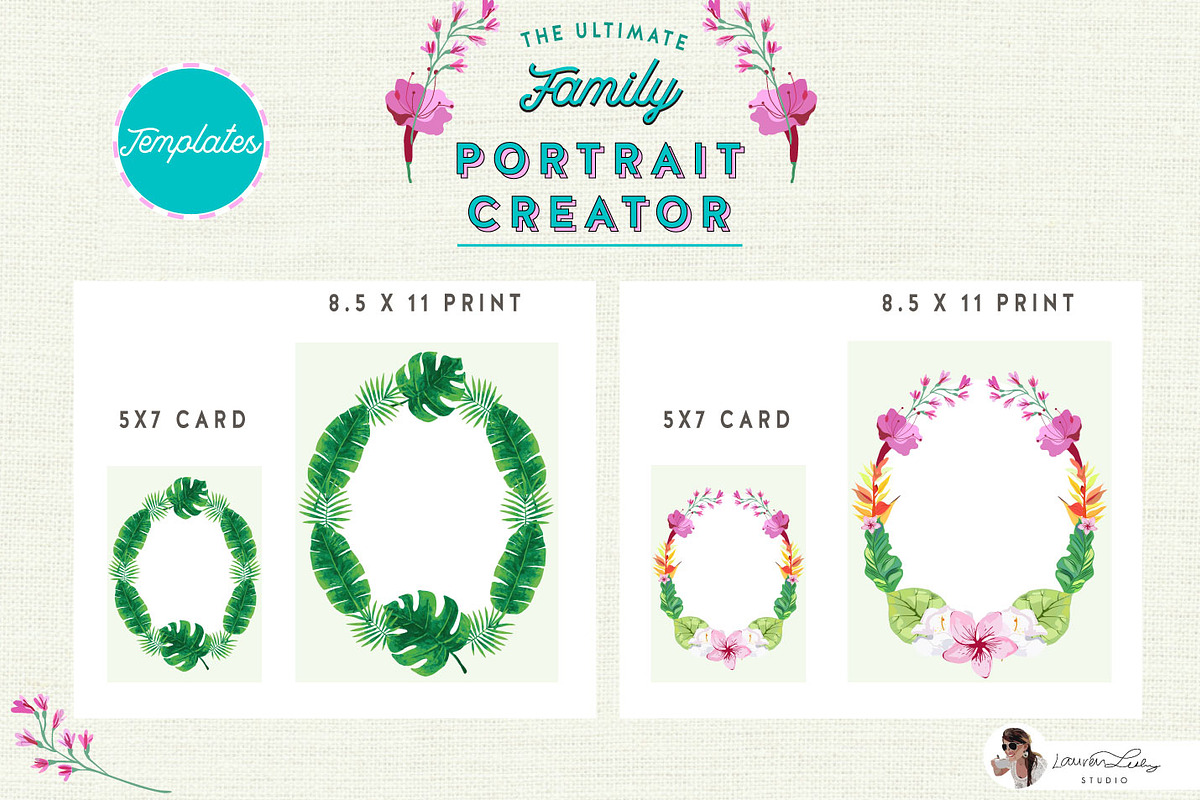 Portrait Creator Family Summer Beach, a Person Illustration by Lauren Lesley Studio (Photo 6 of 15)