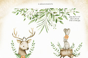Watercolor woodland animals set, an Animal Illustration by OrangePeafowlArt (Thumbnail 4 of 14)