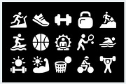 Sports Fitness Icons Logo, a Solid Icon by Vectorium Studio (Thumbnail 2 of 16)