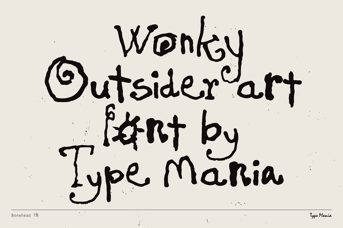 Bonehead TM – Raw Scribble, a Handwritten Font by Type Mania (Photo 2 of 10)