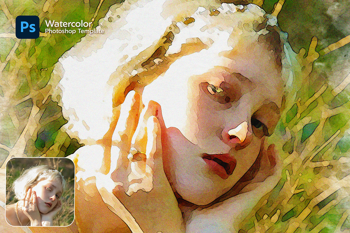 Watercolor Photo Template, a Preset Add-On by Andrew Skoch Design (Photo 2 of 6)