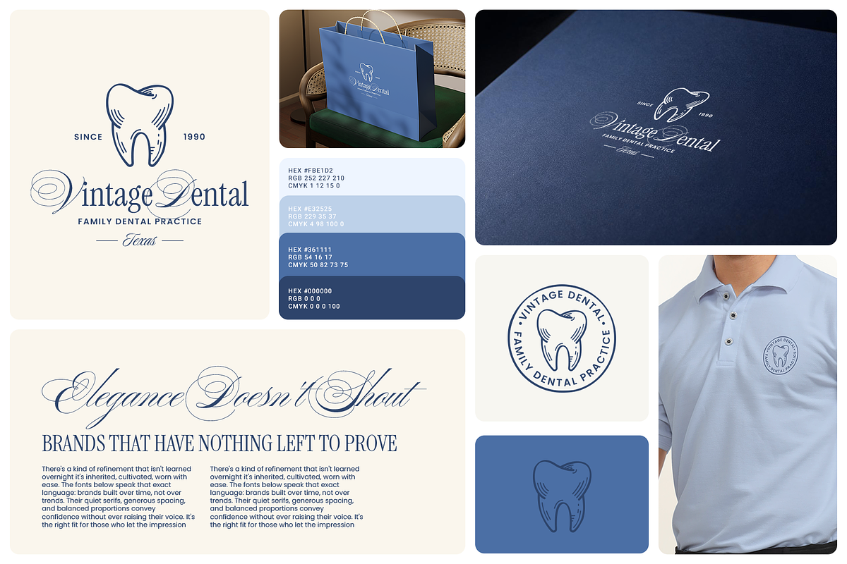 Old Money Dental Clinic Logo, a Branding & Logo Template by Headfonts (Photo 2 of 3)