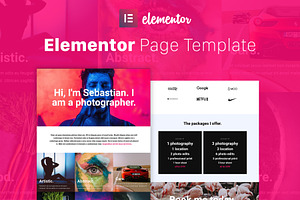 Bold Photo - Elementor Template