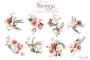 Wild Floral Illustrations - Sienna