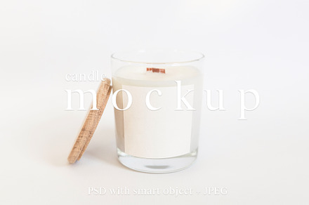 Candle 2x2 Label Mockup, Jar Candle