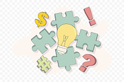 Business Strategy Puzzle Vector, an Object Illustration by Partikusi Design (Thumbnail 3 of 3)