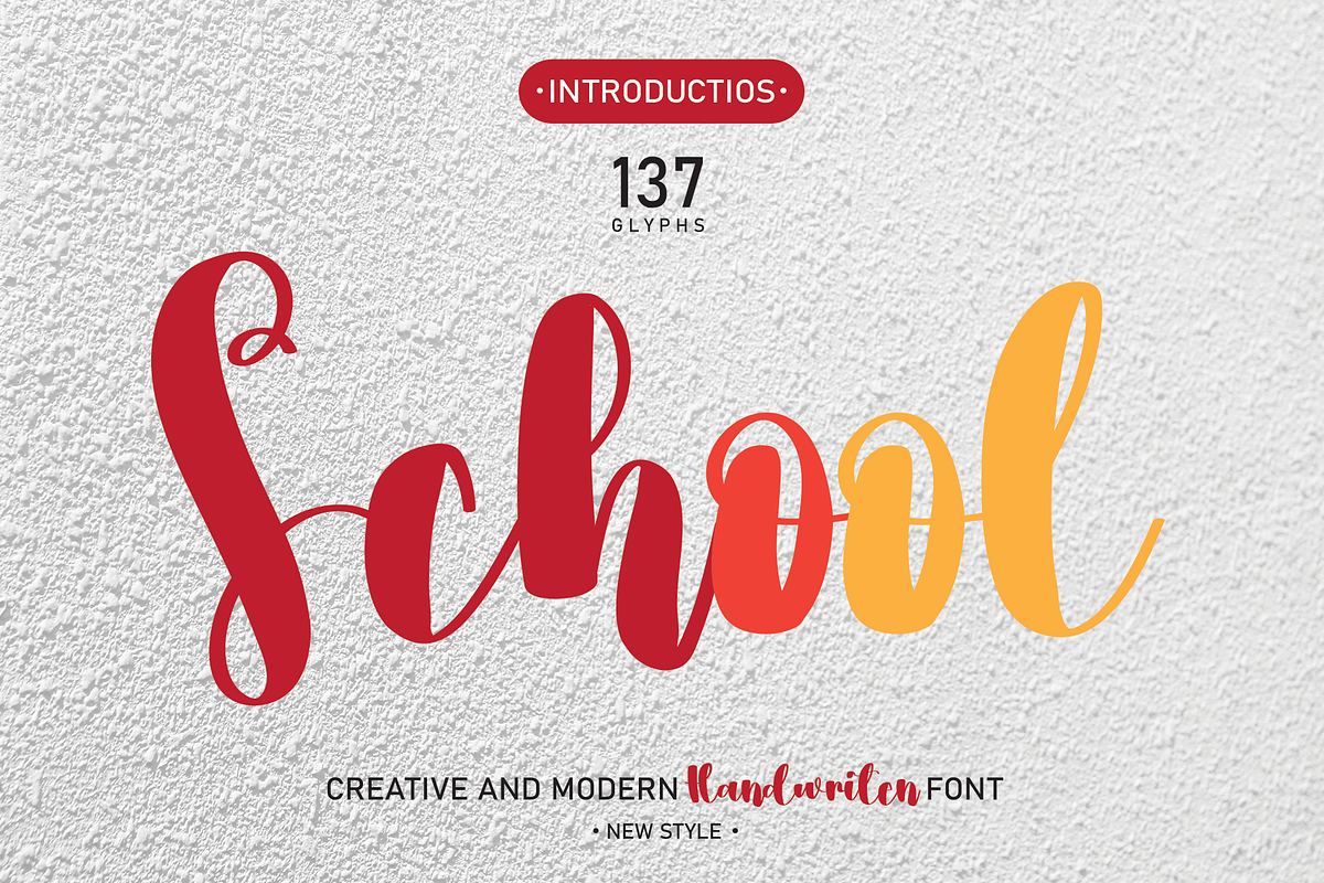 School | Handwriten Font, a Script Font by Scratchones (Photo 1 of 8)