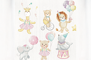 Pink Circus - vintage watercolor, an Illustration by Lolytop Studio (Thumbnail 5 of 8)