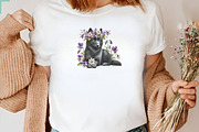 Spring Black Wolf Clipart, a Seasonal Illustration by DreamArtGraphic (Thumbnail 5 of 5)