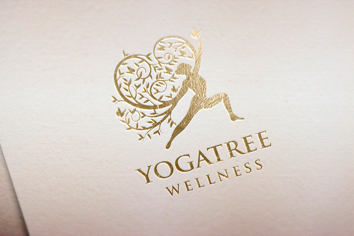 yoga tree wellness logo, a Branding & Logo Template by Mariyana (Photo 1 of 5)