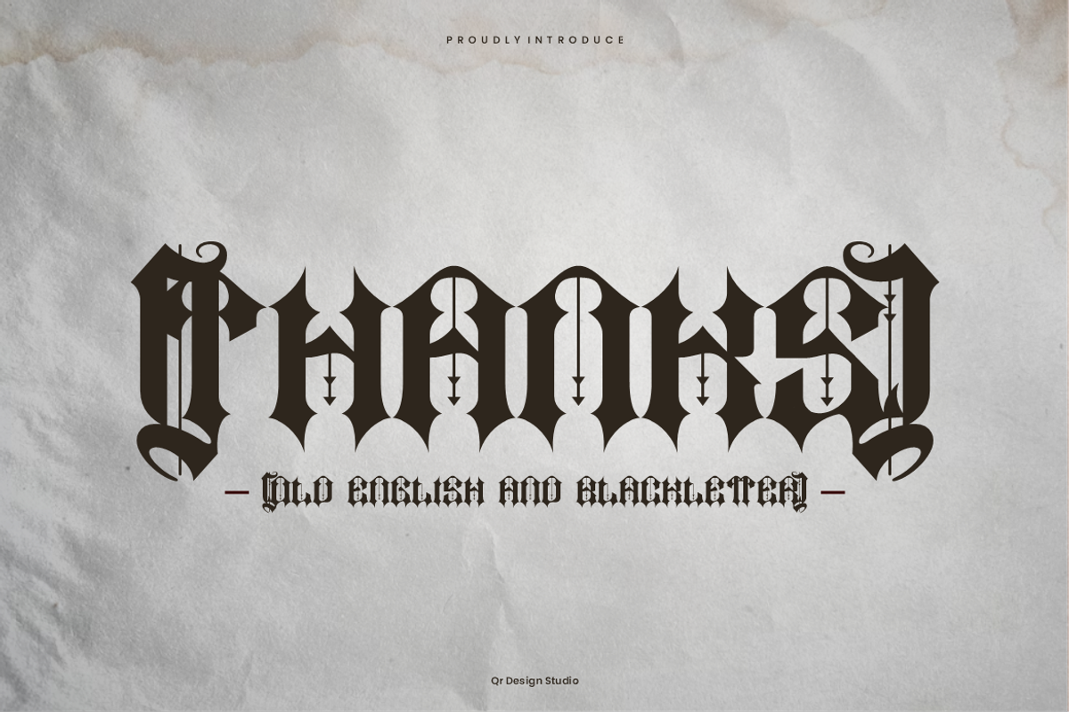 Gewas - Old English Font, a Blackletter Font by QR Design Studio (Photo 9 of 9)