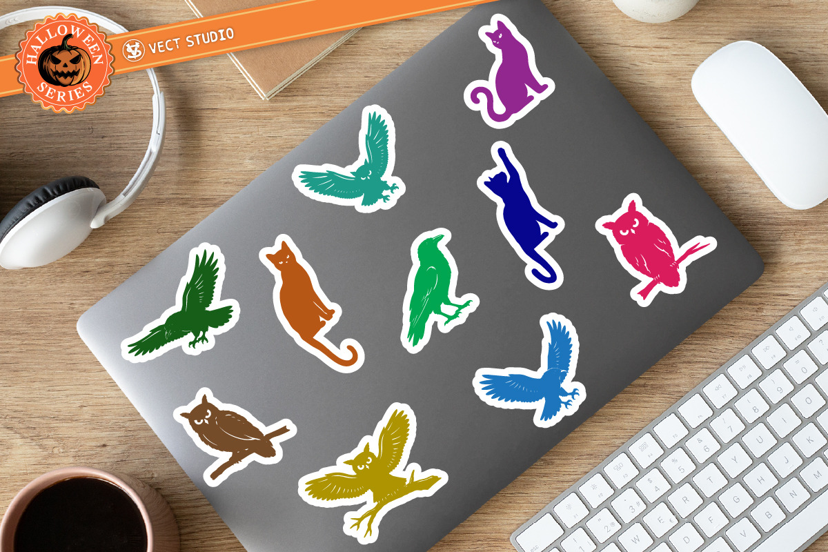 13 Spooky Animals Stamp Brushes, a Brush Add-On by vectstudio (Photo 5 of 10)