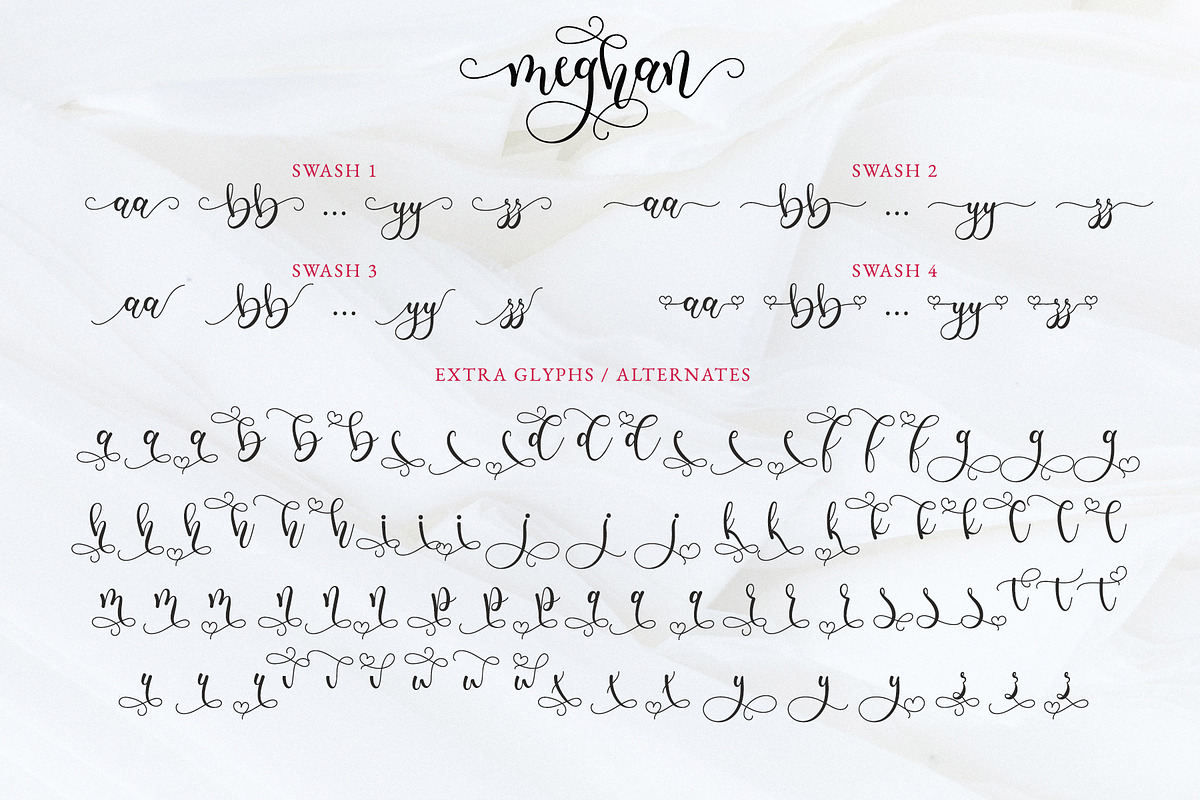Meghan - Bouncy Script Font, a Script Font by Airotype (Photo 11 of 12)