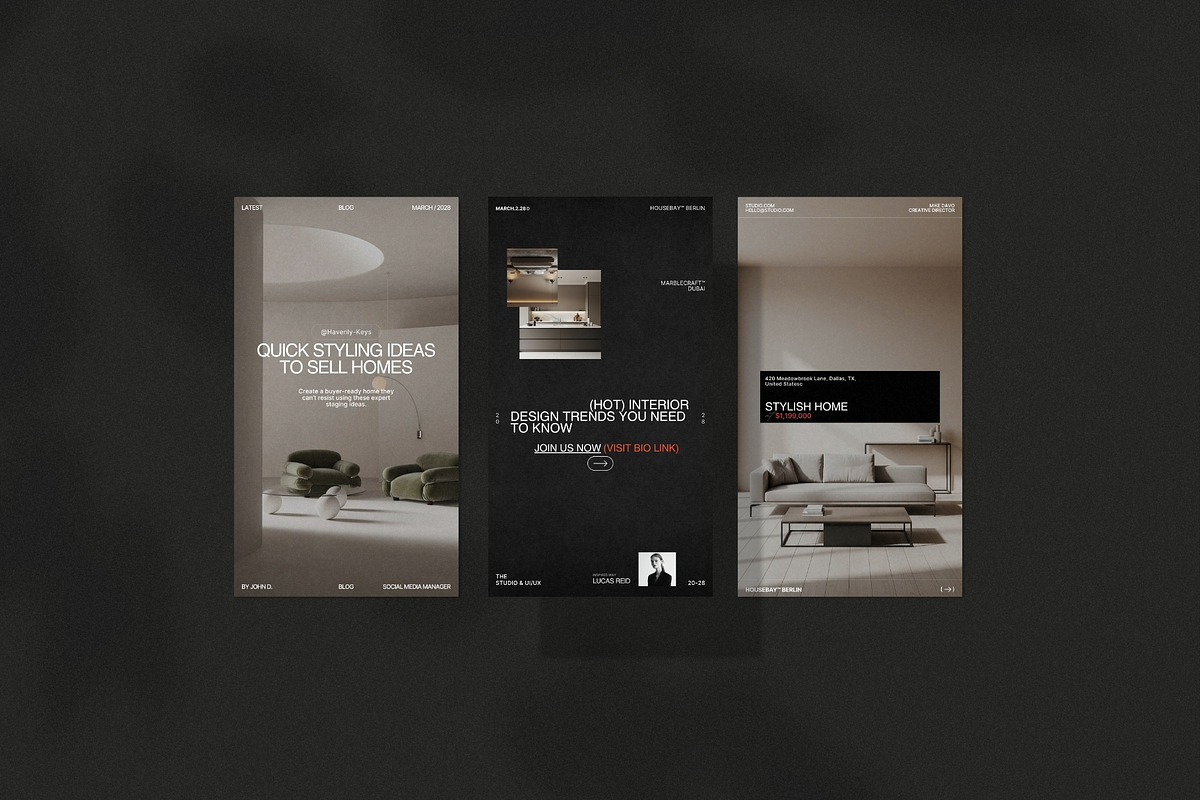 Real Estate Instagram Templates, a Social Media Template by Prapti Design (Photo 2 of 10)