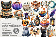Boho Halloween Trick or Treat Bundle, an Illustration by Dream Creation (Thumbnail 1 of 7)