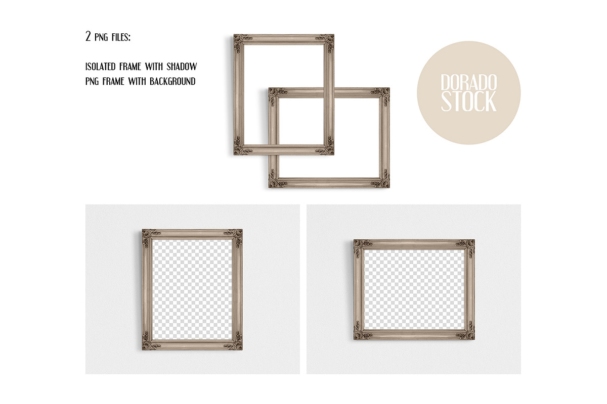 Isolated Old Frames Mockup, a Print Template by Dorado Stock (Photo 4 of 7)
