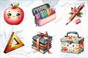 Watercolor School PNG Clipart Bundle, a Graphic by designcity5 (Thumbnail 3 of 5)