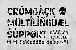 Cromback - Stencil Grunge Sans Font