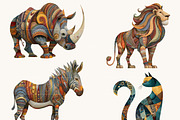 Whimsical African Safari Animals, an Animal Illustration by BusyDaydesign (Thumbnail 6 of 9)