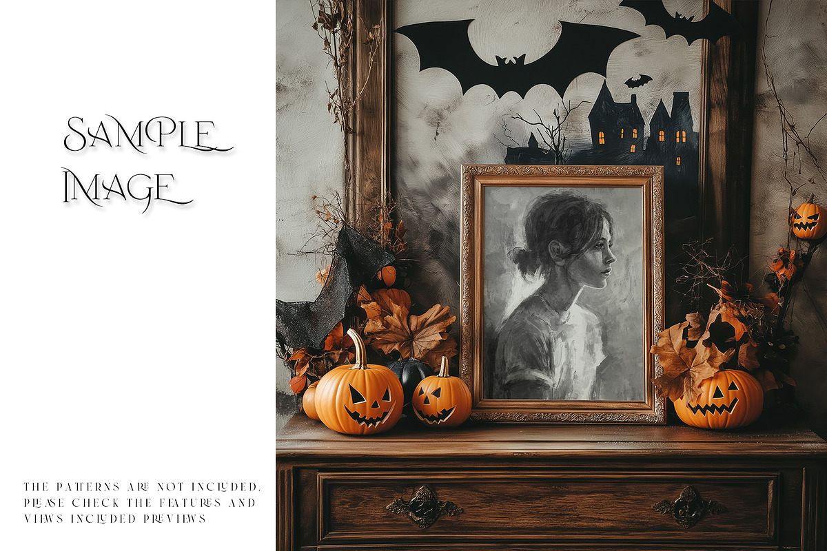 Halloween Spooky Frames Collection 2, a Household Mockup by mock-ups (Photo 5 of 23)