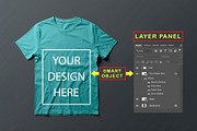 T-Shirt Mockup - Teal Edition, a Shirt Mockup by ForhadGFX (Thumbnail 2 of 12)