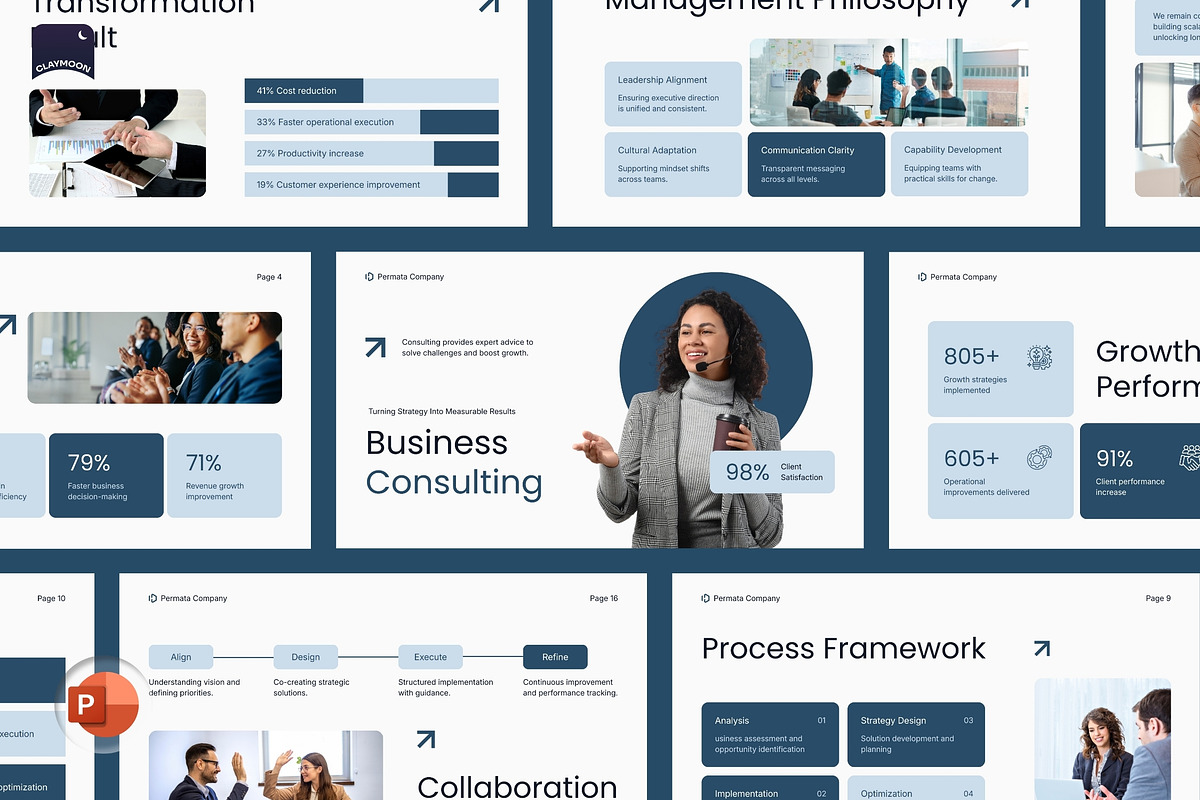 Business Consulting Strategy Plan, a Presentation Template by Claymoon Lab (Photo 7 of 7)