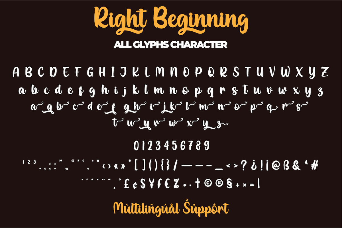Right Beginning, a Script Font by twinstd (Photo 10 of 11)