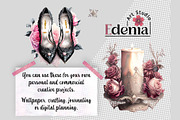 Victorian Gothic Wedding #2 Cliparts, a Seasonal Illustration by EdeniaArtStudio (Thumbnail 2 of 9)
