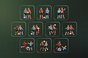 Football Rivalry 3D Character Pack, a Characters & Person 3D Model by Haps Space (Thumbnail 4 of 4)