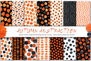 Abstract digital paper, autumn set