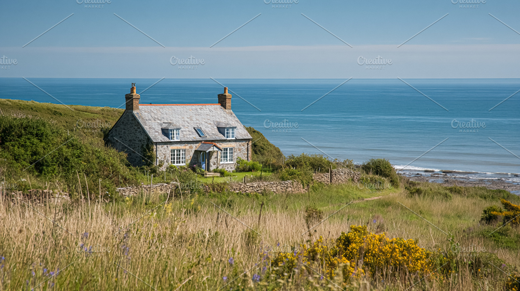 Coastal stone cottage overlooking the ocean, offering tranquil l, a Photo by Studio ANNA