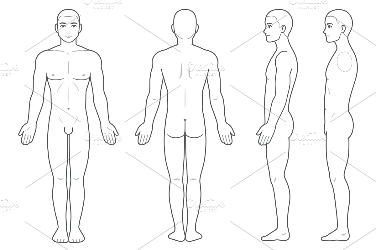Male body chart medical diagram, a Healthcare Illustration by Irina Mir (Photo 1 of 2)