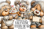Valentine Teddy Bear Clipart, an Illustration by Daily.Designs (Thumbnail 1 of 5)