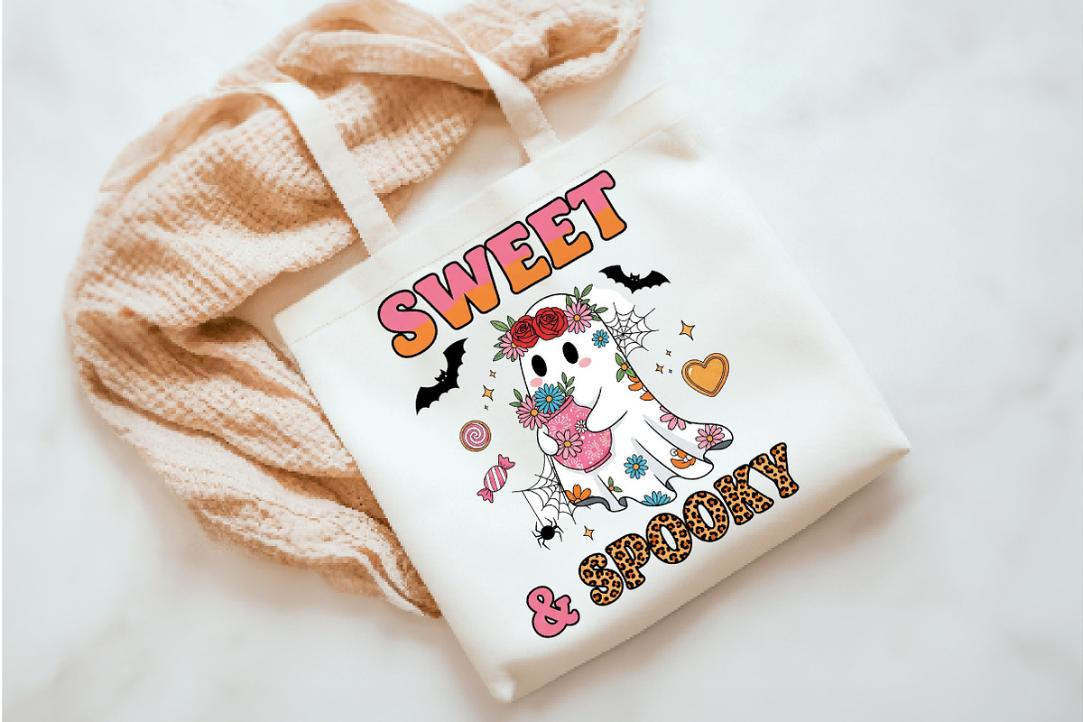 Sweet and Spooky Png, Ghost Png, an Illustration by Watercolor design (Photo 2 of 3)