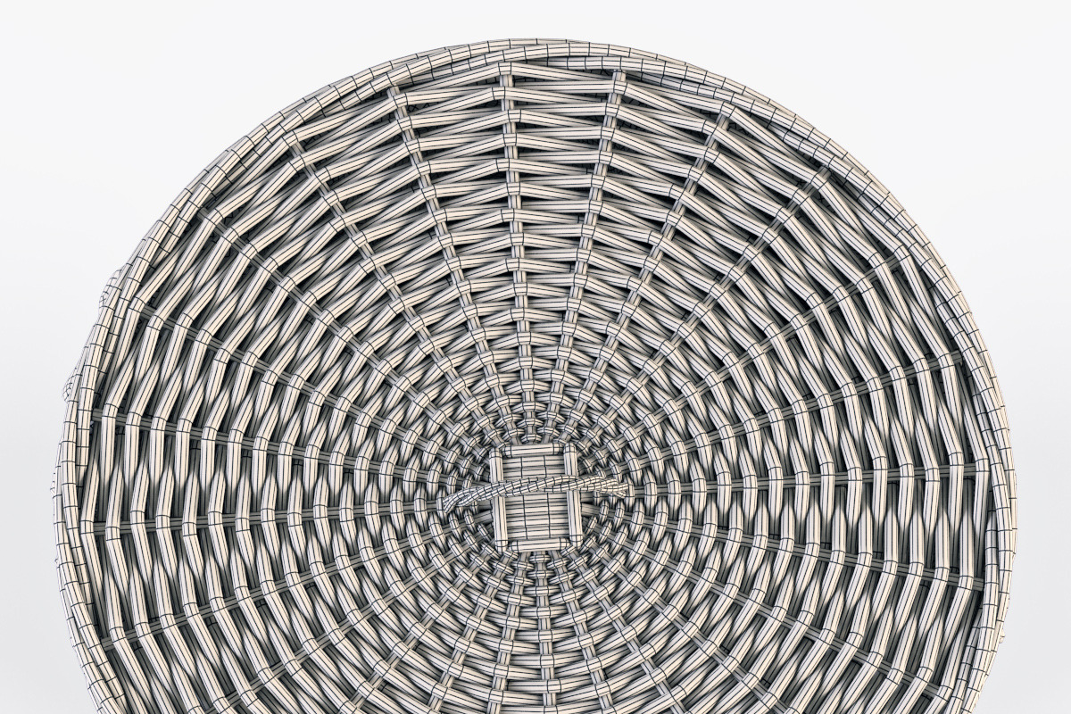 Wicker Laundry Basket 03 White, an Object 3D Model by Markelos (Photo 11 of 12)