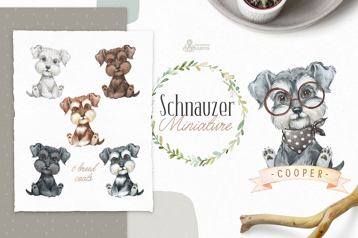 Puppy Paws 6. Watercolor Collection, an Illustration by OctopusArtis (Photo 2 of 11)