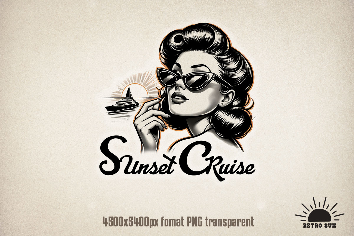 Retro Pin-Up Sublimation Bundle, an Object Graphic by GlitterCraft (Photo 6 of 20)