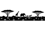 Abstract Savanna Scenery Silhouette, a Graphic by Artivon (Thumbnail 13 of 13)