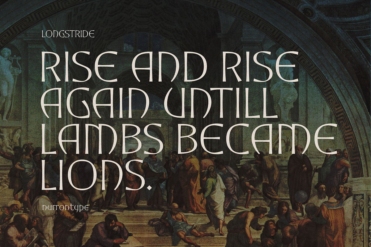 Longstride, a Font by nurrontype (Photo 2 of 9)
