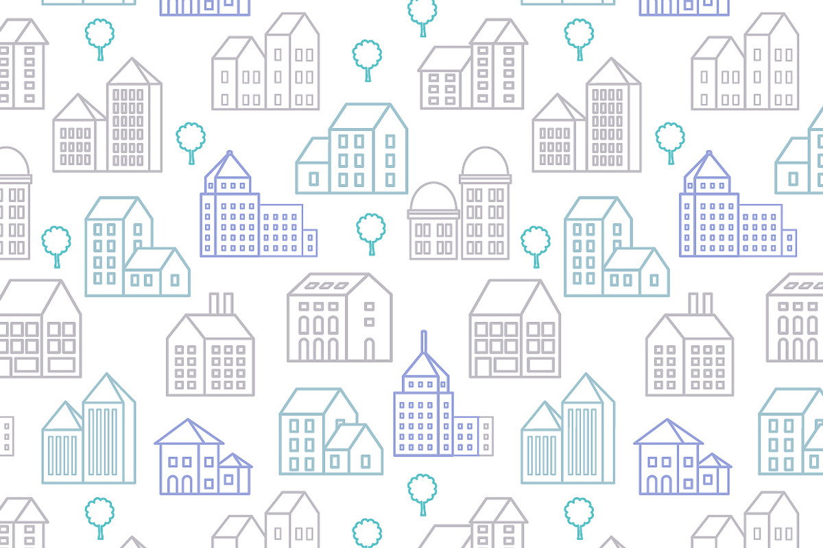 Linear city pattern, a Pattern Graphic by AlexZeL (Photo 3 of 7)