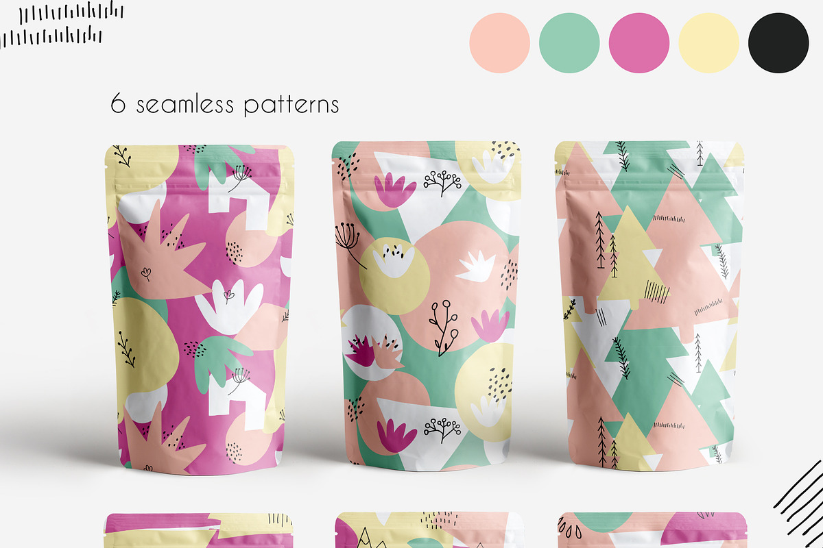 Shape and contour collage ma, a Pattern Graphic by Cozy pattern shop (Photo 3 of 8)