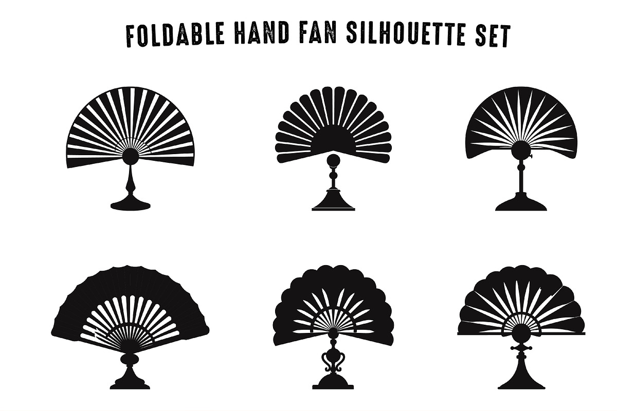 Folding Hand Fan Silhouette SVG Set, an Object Illustration by Gfx Expert Team (Photo 3 of 3)
