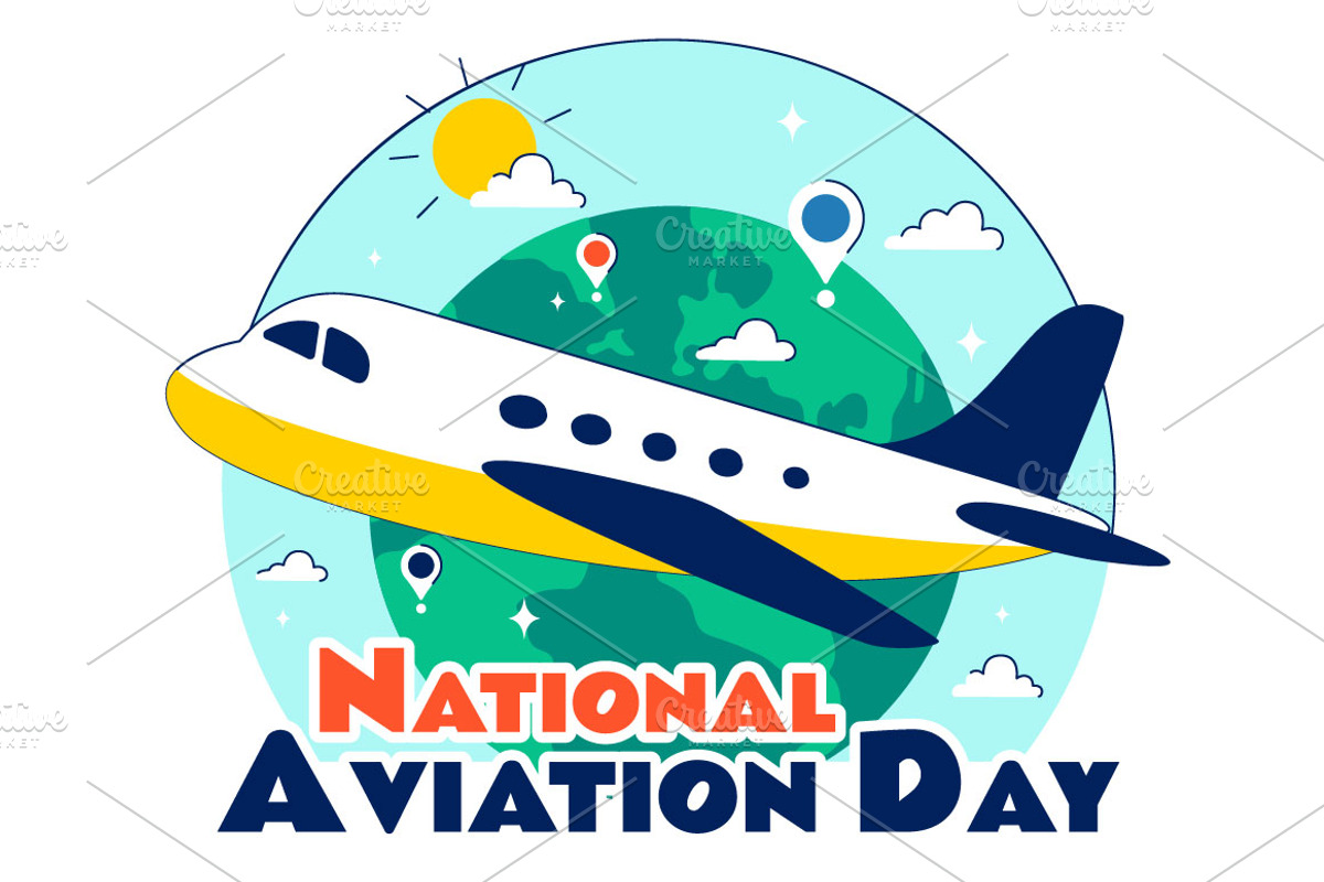 10 National Aviation Day Vector, a Transportation Illustration by denayunebgt (Photo 4 of 4)