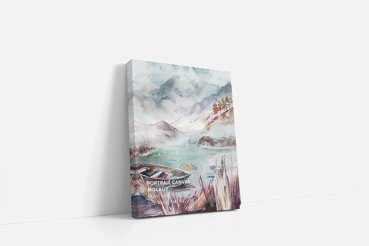 Canvas Ratio 4x5 Mockup Set, a Print Template by Mockups by Carlos Viloria (Photo 3 of 11)