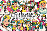 Pop Art Christmas 2026 Clipart, an Illustration by Libby Wishes (Thumbnail 1 of 7)
