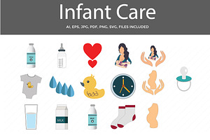 Infant Care Vector Icons